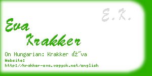 eva krakker business card